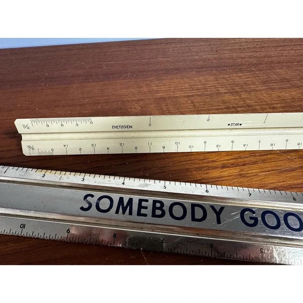 2x Vintage Dietzgen Rulers (1526P + 12